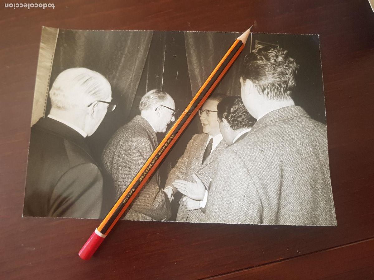 Fotografia antiga: D.FEDERICO SILVA MU&Ntilde;OZ (1923-1997) -JOAQUIN MARTI-CARLOS TORRES CRUZ-JOSE PONT GOL