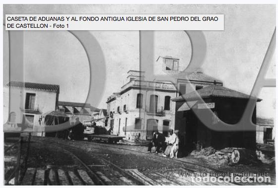 Fotografia antica: PLACA ORIGINAL DE LA ANTIGUA ADUANA DEL GRAO DE CASTELLON Y CABALLETE DE CARGA