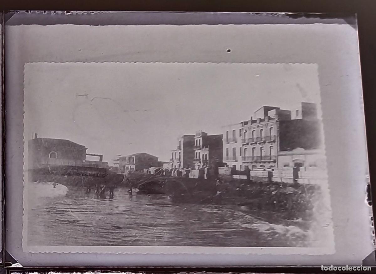 Antique Photography: PLACA ORIGINAL CRISTAL TAMA&Ntilde;O 7X10 VISTA PLAYA Y PASO BUENAVISTA GRAO CASTELLON A&Ntilde;OS 20