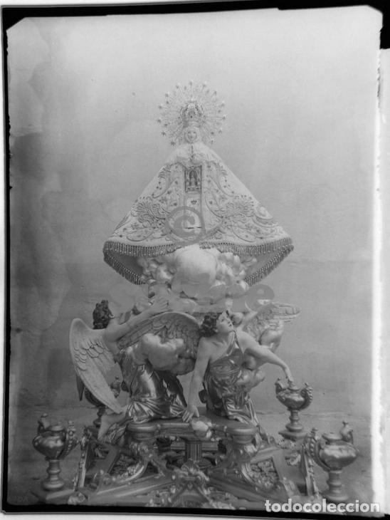 Antique Photography: PLACA ORIGINAL CRISTAL TAMA&Ntilde;O 9X12 ANTIGUA IM&Aacute;GEN DE LA VIRGEN DE LID&Oacute;N
