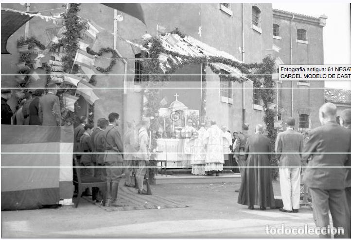 Antique Photography: PLACA ORIGINAL ACETATO 6X9 ACTIVIDADES DE LOS PRESOS EN LA ANTIGUA CARCEL MODELO, POSGUERRA EN 1941