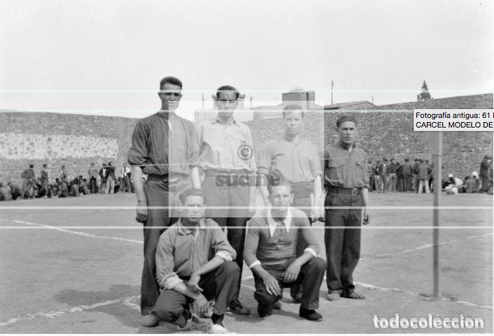 Antique Photography: PLACA ORIGINAL ACETATO 6X9 ACTIVIDADES DE LOS PRESOS EN LA ANTIGUA CARCEL MODELO, POSGUERRA EN 1941