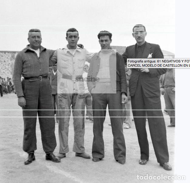 Antique Photography: PLACA ORIGINAL ACETATO 6X9 ACTIVIDADES DE LOS PRESOS EN LA ANTIGUA CARCEL MODELO, POSGUERRA EN 1941