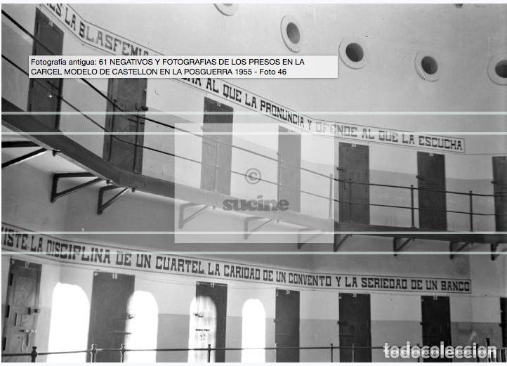 Antique Photography: PLACA ORIGINAL ACETATO 6X9 ACTIVIDADES DE LOS PRESOS EN LA ANTIGUA CARCEL MODELO, POSGUERRA EN 1941