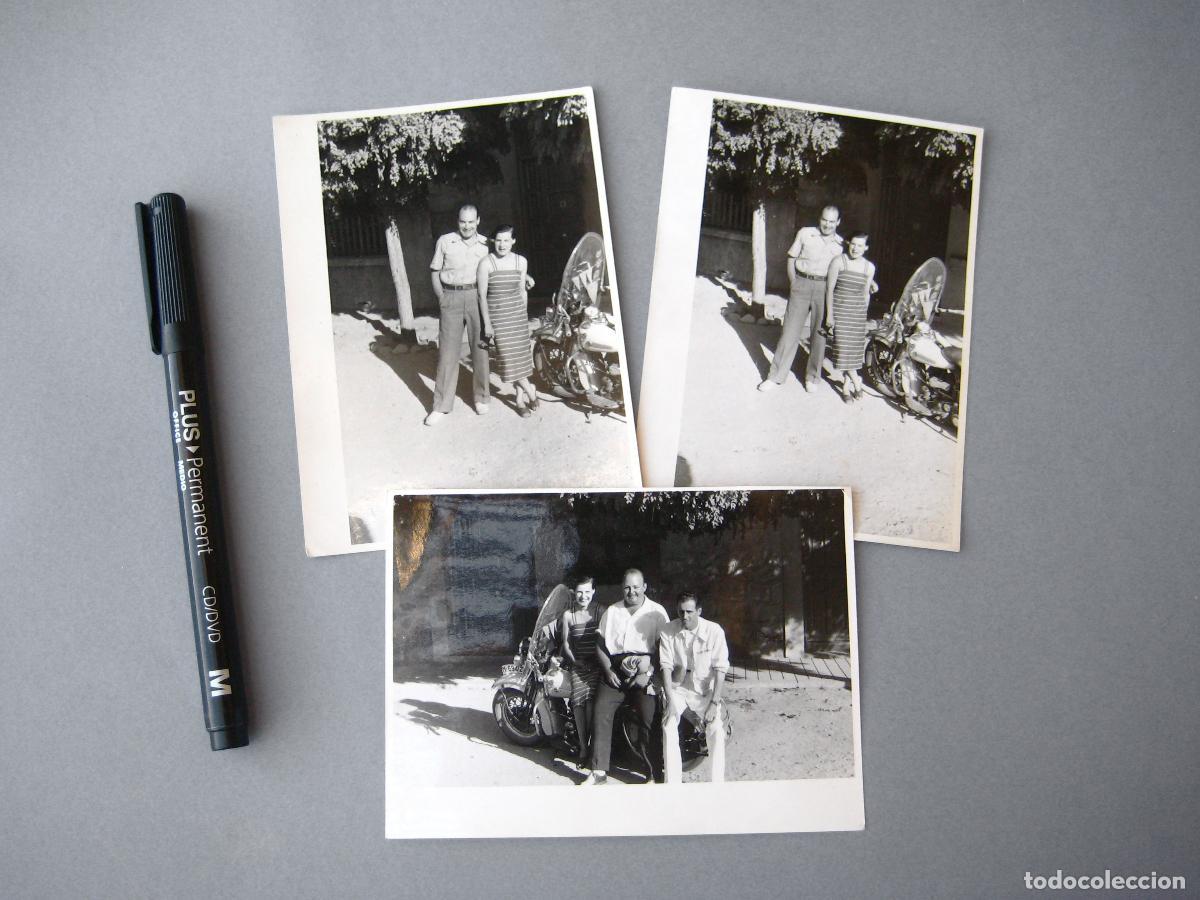 Antique Photography: 3 FOTOGRAF&Iacute;AS DE UNA HARLEY DAVISDON. A&Ntilde;OS 60.