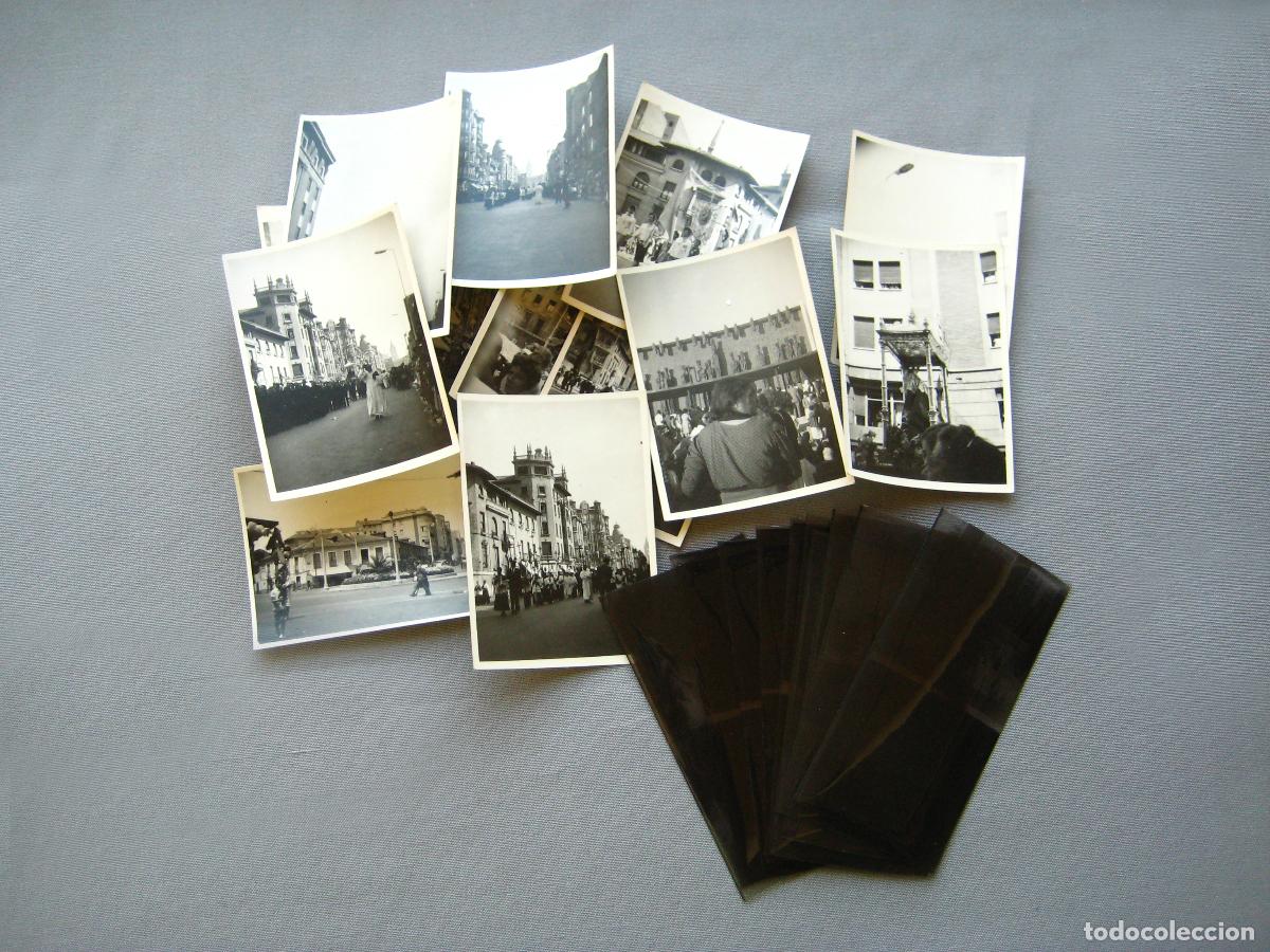 Fotografia antiga: 13 FOTOGRAF&Iacute;AS DE LAS FIESTAS DE LE&Oacute;N Y NEGATIVOS. A&Ntilde;OS 50. PROCESI&Oacute;N