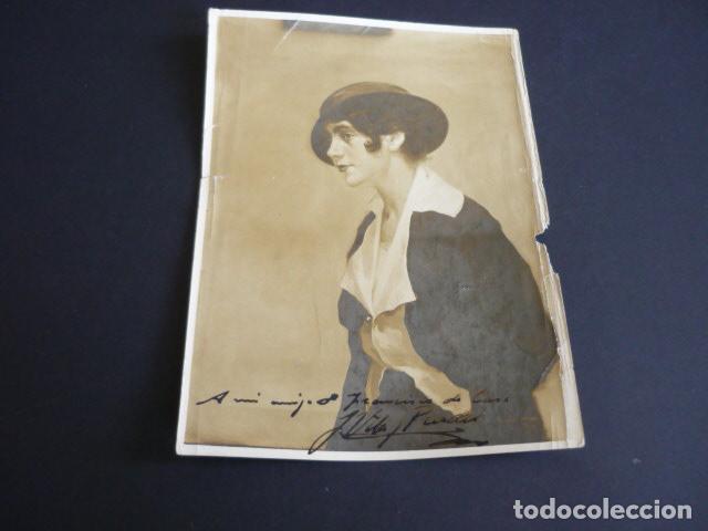 Fotograf&iacute;a antigua: OBRA DEL PINTOR JULIO VILA Y PRADES DEDICADA A FRANCISCO DE CASA FOTOGRAFIA 17 X 12,5 CM