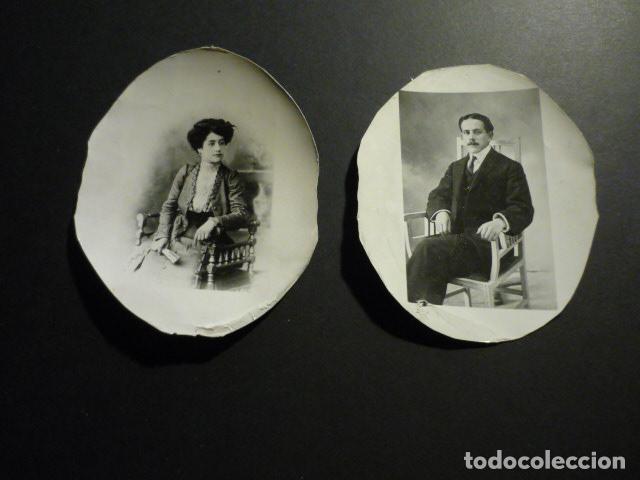 Fotograf&iacute;a antigua: RETRATOS DE MATRIMONIO 2 FOTOGRAFIAS 9 X 7 CM