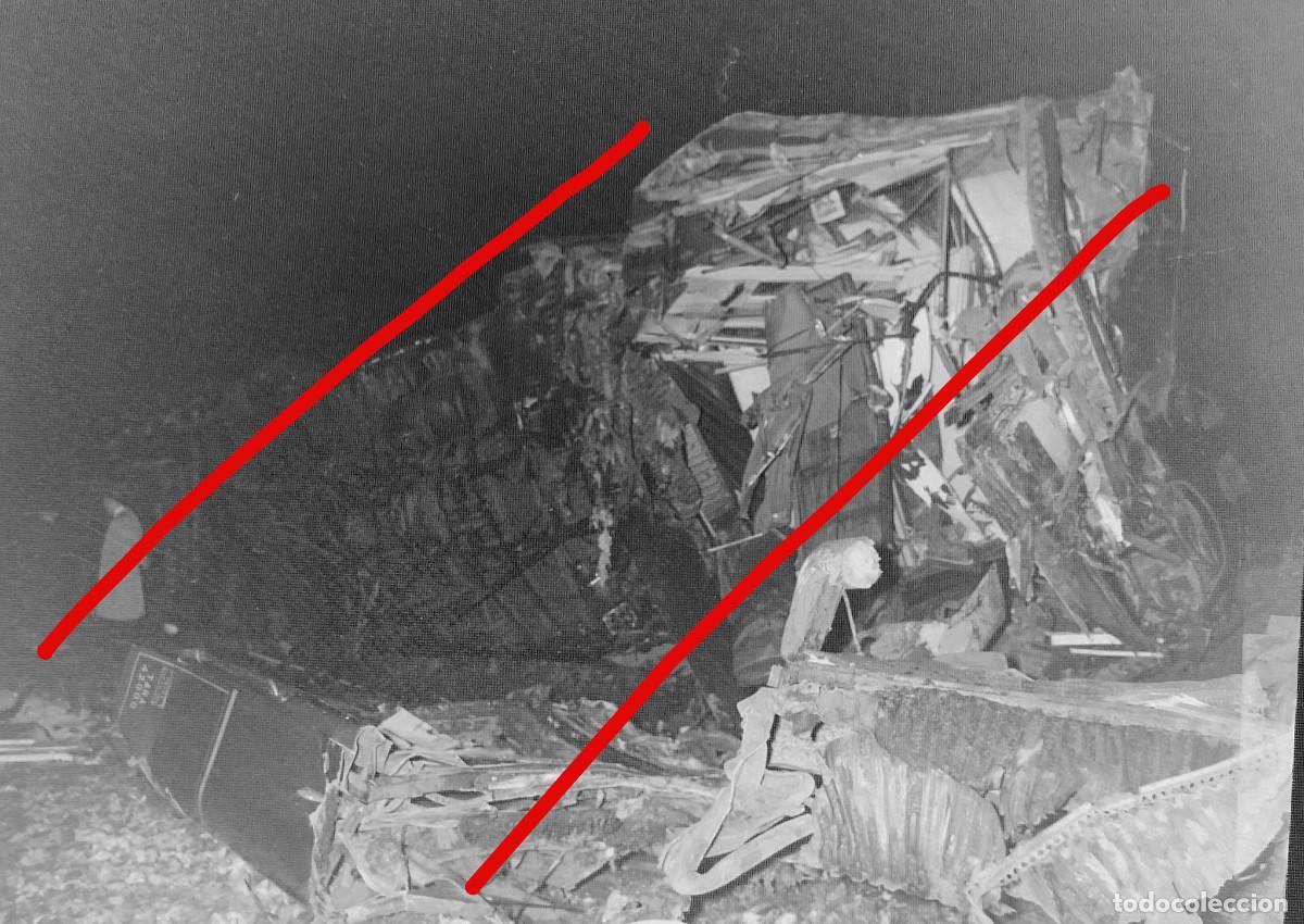 Fotograf&iacute;a antigua: Accidente Ferroviario Correo de Andalucia Madrid - NEGATIVO DE CELULOIDE - FOTOGRAF&Iacute;A ANTIGUA