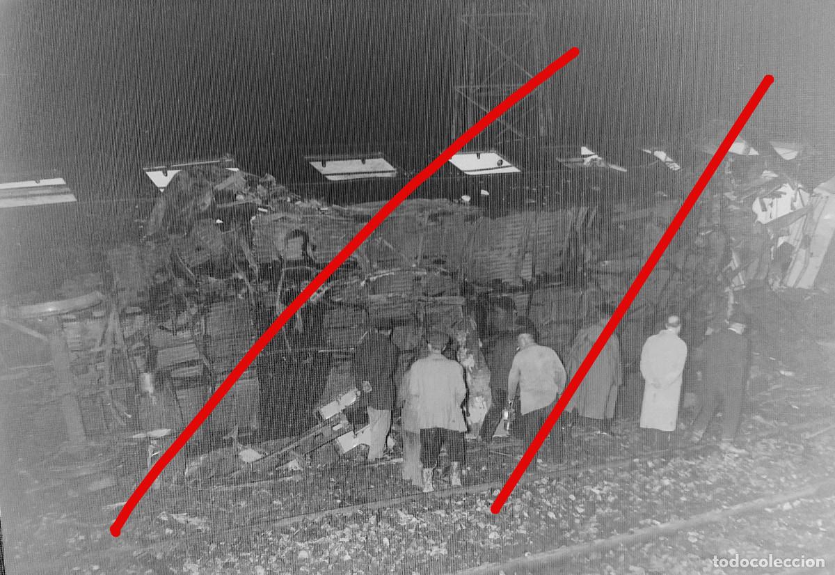 Fotograf&iacute;a antigua: Accidente Ferroviario Correo de Andalucia Madrid - NEGATIVO DE CELULOIDE - FOTOGRAF&Iacute;A ANTIGUA