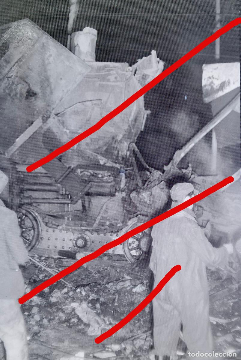 Alte Fotografie: Accidente Ferroviario en Las Matas Madrid - NEGATIVO DE CELULOIDE - FOTOGRAF&Iacute;A ANTIGUA