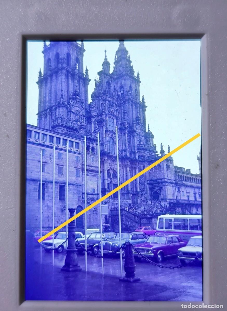 Fotografia antiga: Antigua fotograf&iacute;a en diapositiva. Santiago de Compostela. A&ntilde;os 70