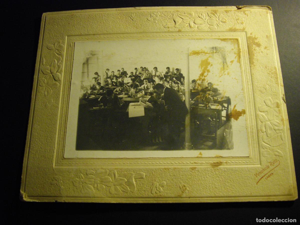 Antique Photography: CABRA CORDOBA GRUPO DE ALUMNOS EN CLASE DE BIOLOGIA BOTANICA ANTIGUA FOTOGRAFIA VENANCIO RUIZ FOTOGR