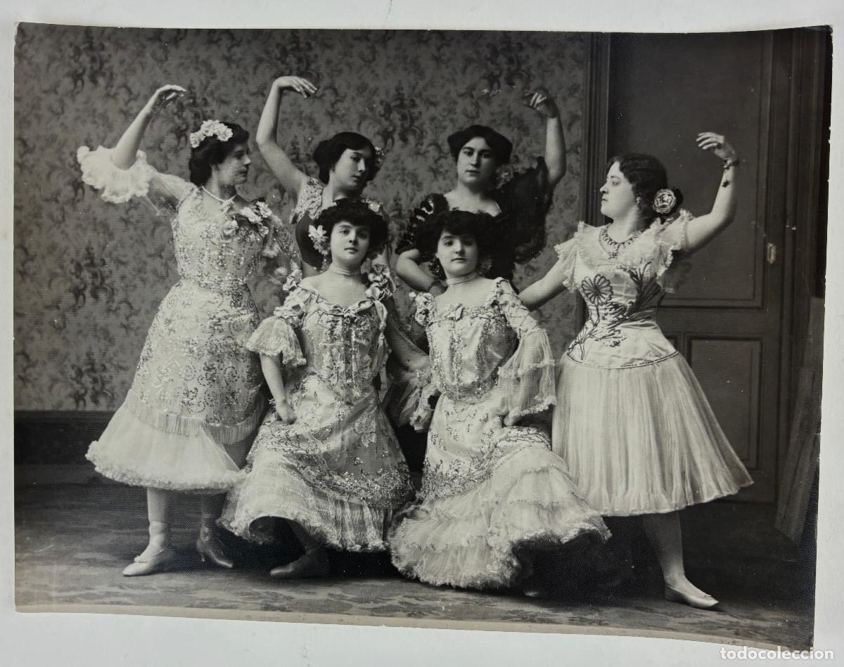 Fotografia antica: GRUPO FLAMENCO DE MUJERES, FOTOGRAF&Iacute;A 18X24CM. ARCHIVO R&Aacute;FOLS.