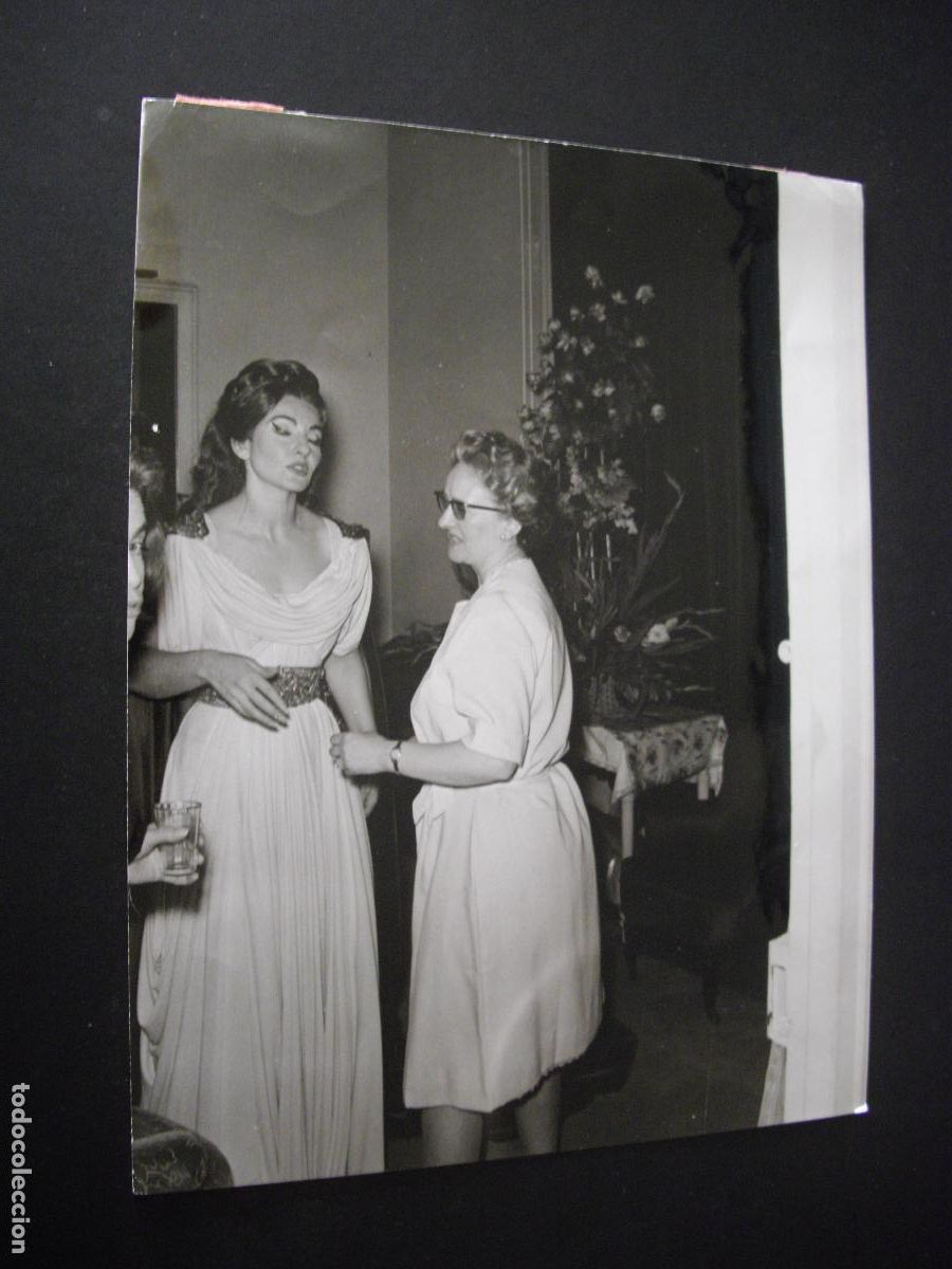 Alte Fotografie: MARIA CALLAS CANTANTE FOTOGRAFIA ORIGINAL 1961 18 X 24 CM