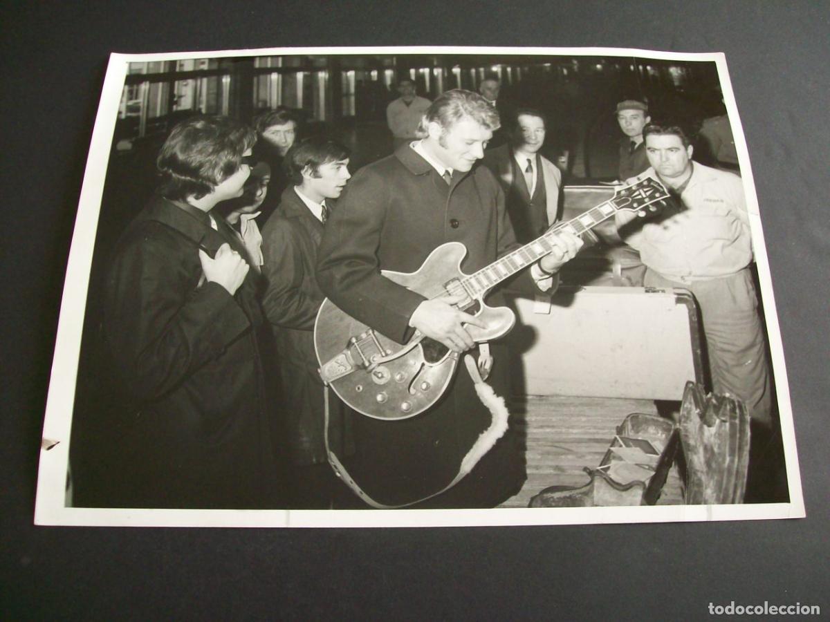 Alte Fotografie: JHONNY HALLYDAY CANTANTE ROCK AND ROLL FOTOGRAFIA ANTIGUA ORIGINAL A&Ntilde;OS 60 24 X 18 CMTS