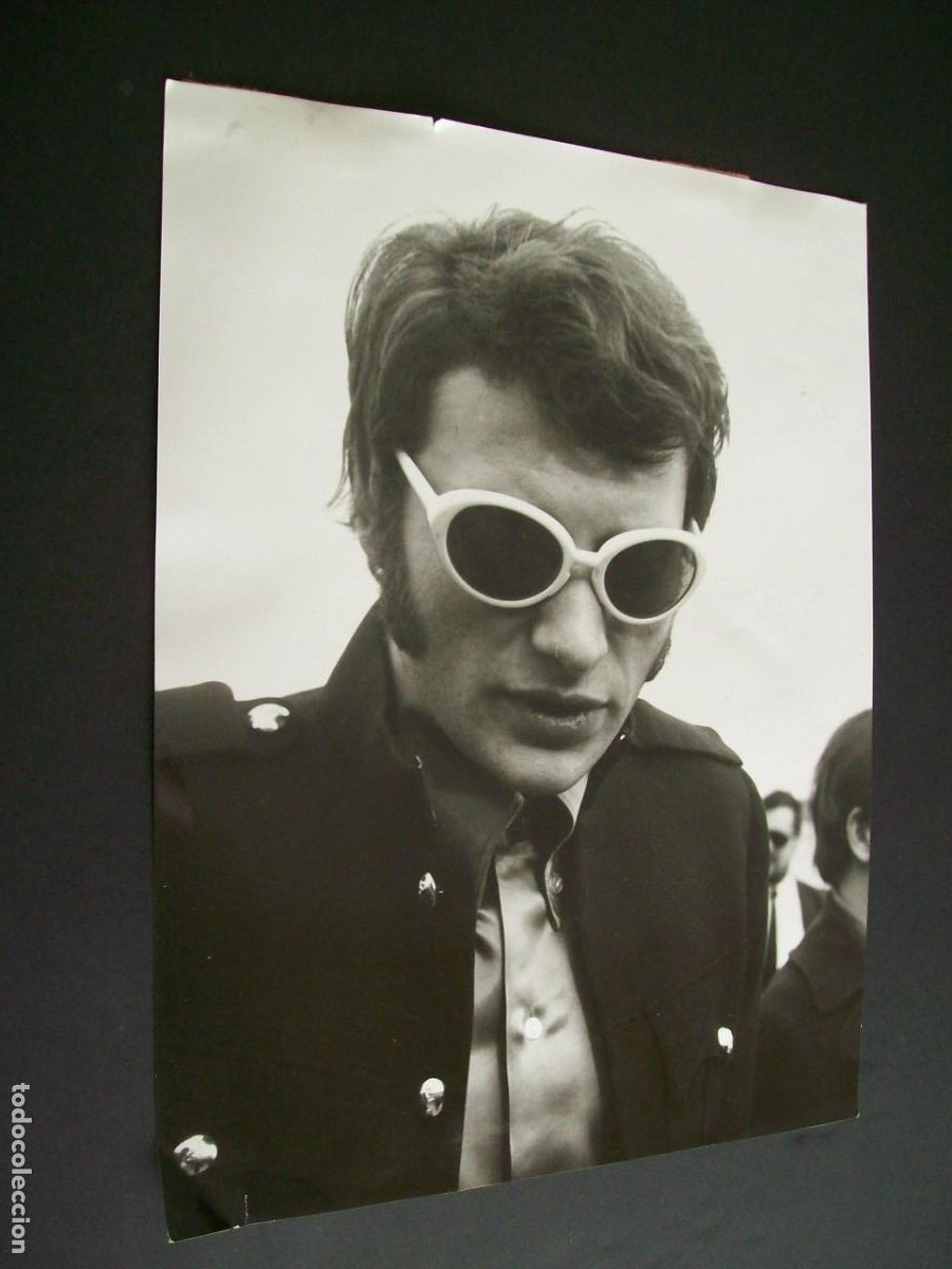 Alte Fotografie: JHONNY HALLYDAY CANTANTE ROCK AND ROLL FOTOGRAFIA ANTIGUA ORIGINAL A&Ntilde;OS 60 24 X 18 CMTS