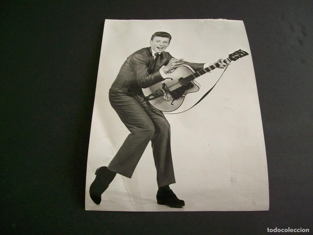 Antique Photography: JHONNY HALLYDAY CANTANTE ROCK AND ROLL FOTOGRAFIA ANTIGUA ORIGINAL A&Ntilde;OS 60 13 X 18 CMTS