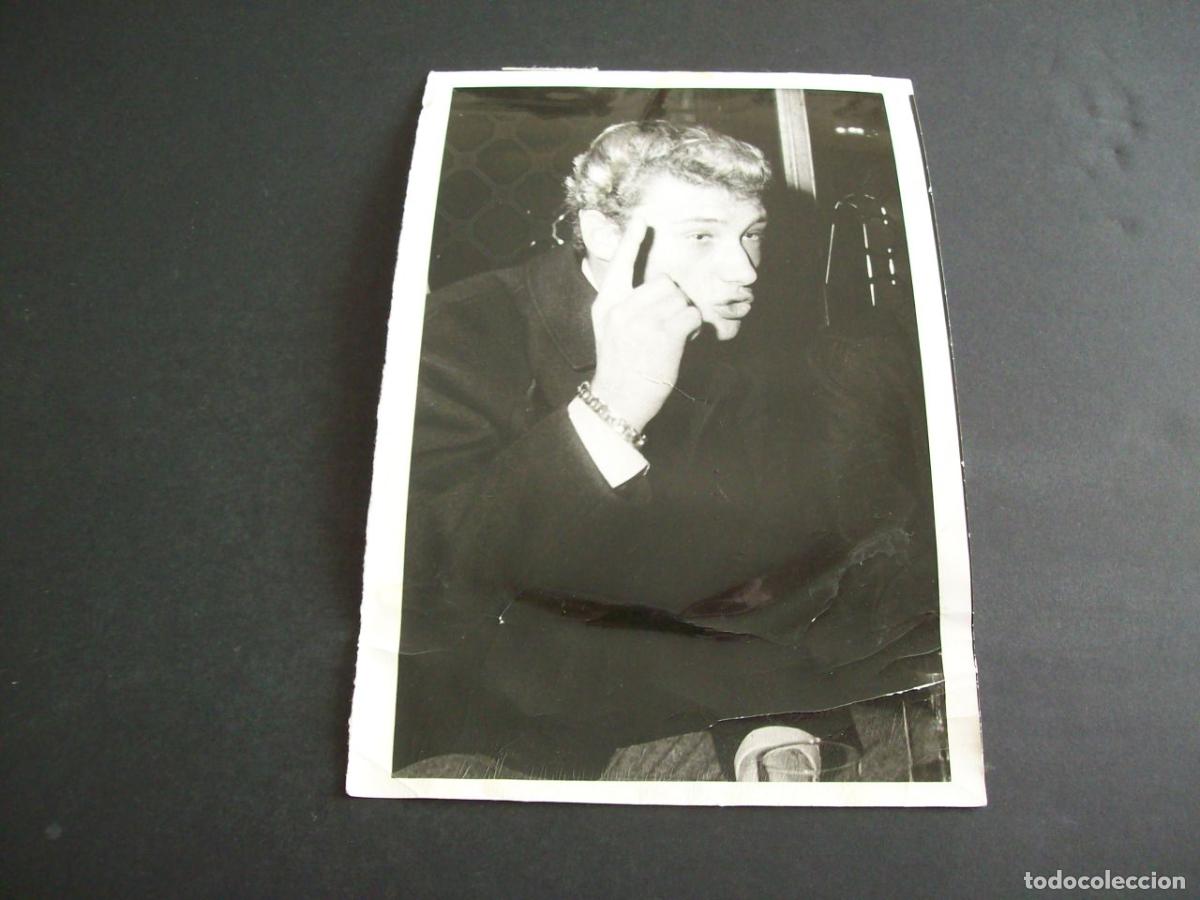 Antique Photography: JHONNY HALLYDAY CANTANTE ROCK AND ROLL FOTOGRAFIA ANTIGUA ORIGINAL A&Ntilde;OS 60 13 X 18 CMTS