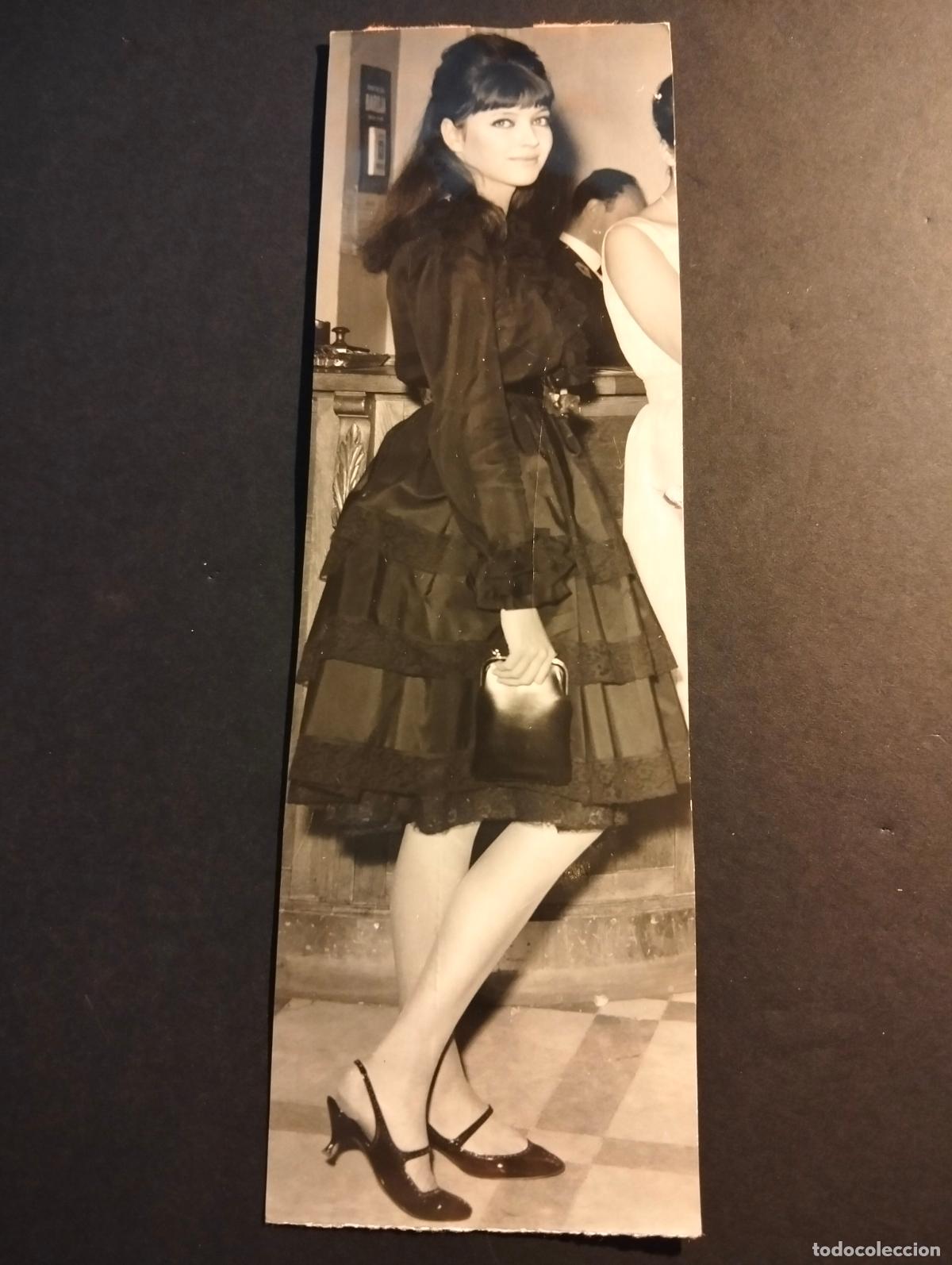 Fotografia antiga: ANNA KARINA ACTRIZ FOTOGRAFIA ANTIGUA ORIGINAL A&Ntilde;OS 60 6 X 20 CM
