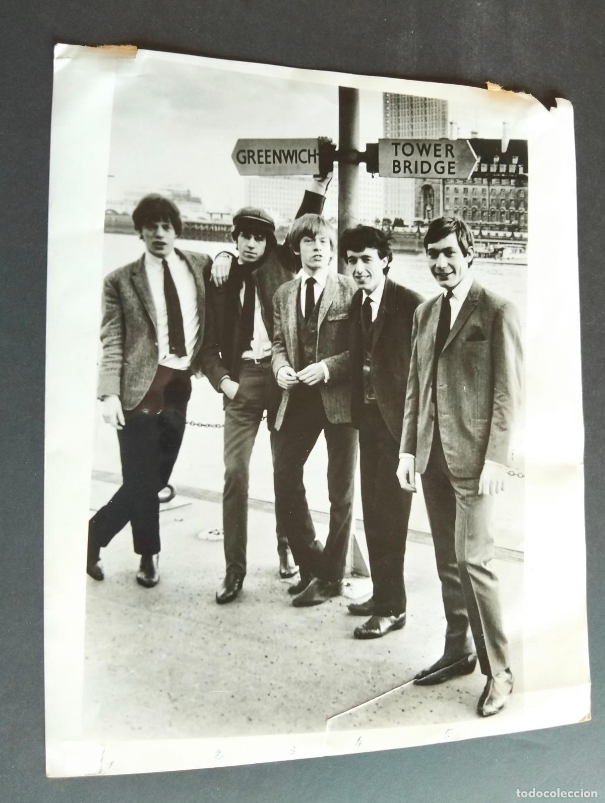 Fotograf&iacute;a antigua: LOS ROLLING STONES ANTIGUA FOTOGRAFIA ORIGINAL 20 X 25 CM