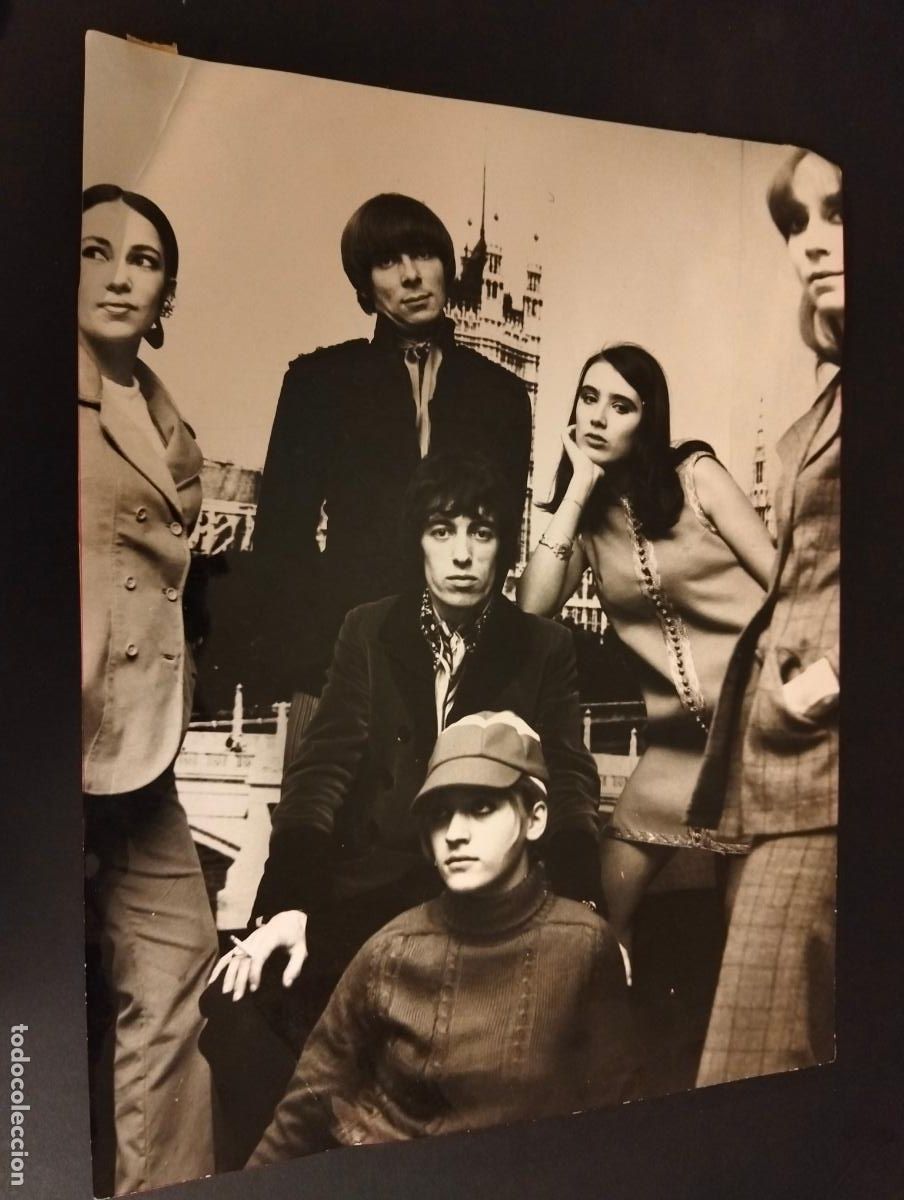 Fotograf&iacute;a antigua: LOS ROLLING STONES ANTIGUA FOTOGRAFIA ORIGINAL 22 X 28 CM