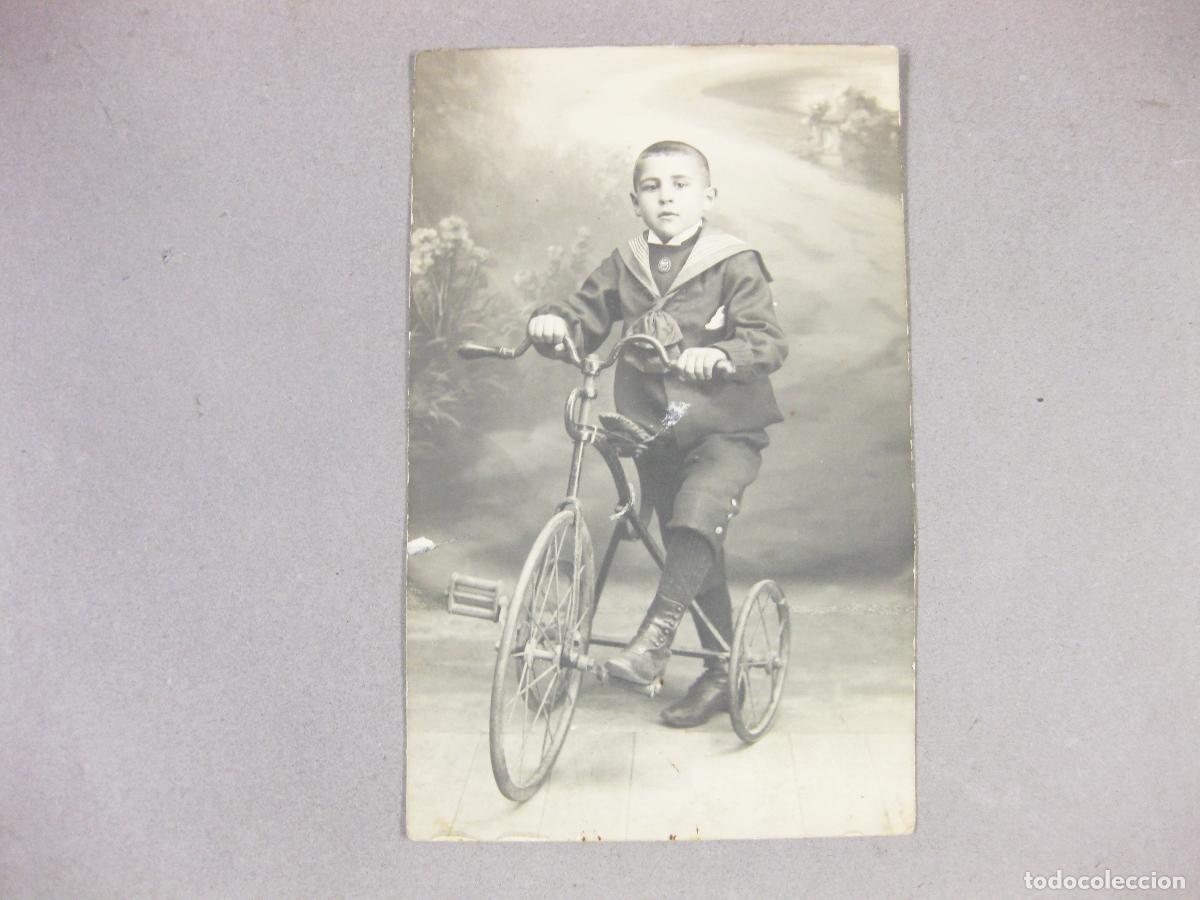 Antique Photography: FOTOGRAF&Iacute;A O TARJETA POSTAL FOTOGR&Aacute;FICA DE UN NI&Ntilde;O CON SU TRICICLO DE JUGUETE. PRINCIPIOS SIGLO XX