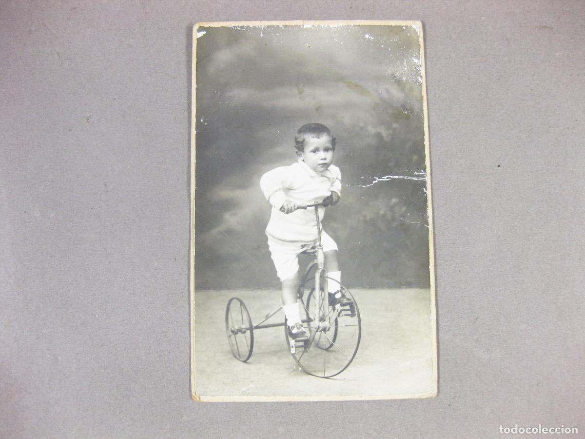 Antique Photography: FOTOGRAF&Iacute;A O TARJETA POSTAL FOTOGR&Aacute;FICA DE UN NI&Ntilde;O CON SU TRICICLO DE JUGUETE. PRINCIPIOS SIGLO XX