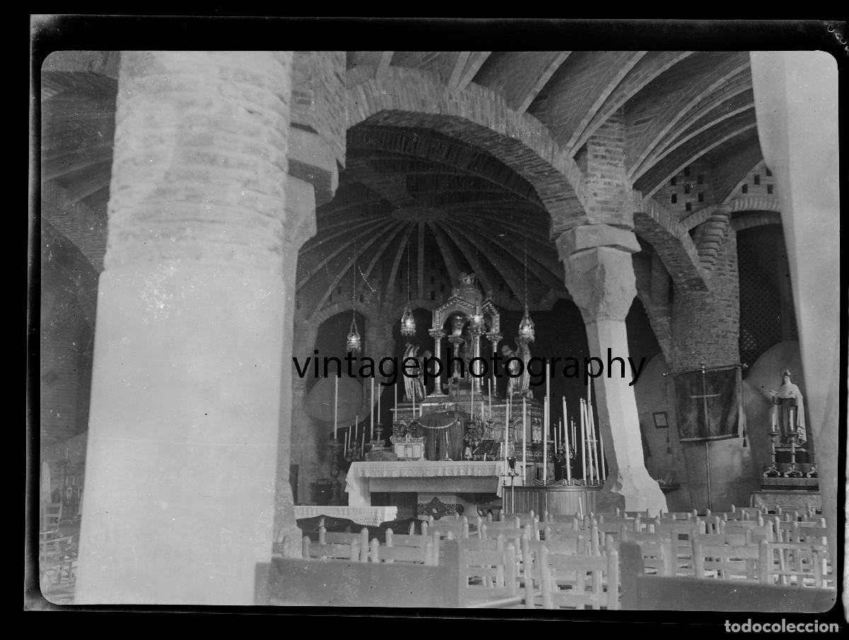 Fotograf&iacute;a antigua: COLONIA G&Uuml;ELL, CRIPTA. 1930'S. NEGATIVO FLEXIBLE 8X9CM.