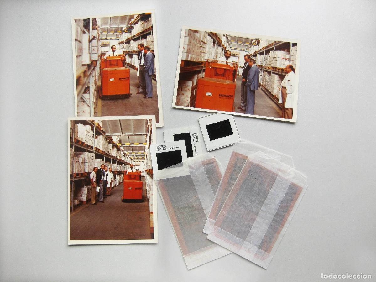 Antique Photography: LOTE DE 3 FOTOGRAF&Iacute;AS Y DIAPOSITIVAS DE LA CARRETILLA PORTA PALETSWAGNER SCHILDKROTE. A&Ntilde;OS 70