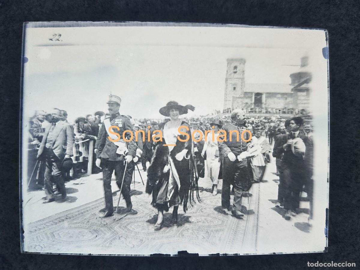 Fotografia antica: LOS REYES Alfonso XIII de Espa&ntilde;a Y Victoria Eugenia de Battenberg - CLICHE NEGATIVO EN CRISTAL