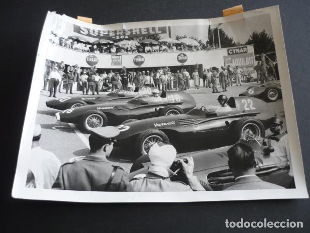 Fotografia antica: VANWALL MONZA ITALIA CARRERA AUTOMOVILES AUTOMOVILISMO 1957 ANTIGUA FOTOGRAFIA 16 X 23 CM