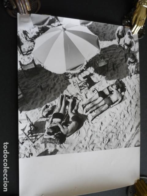 Fotografia antica: SAN SEBASTIAN PLAYA DE LA CONCHA ANTIGUA FOTOGRAFIA 18 X 24 CM