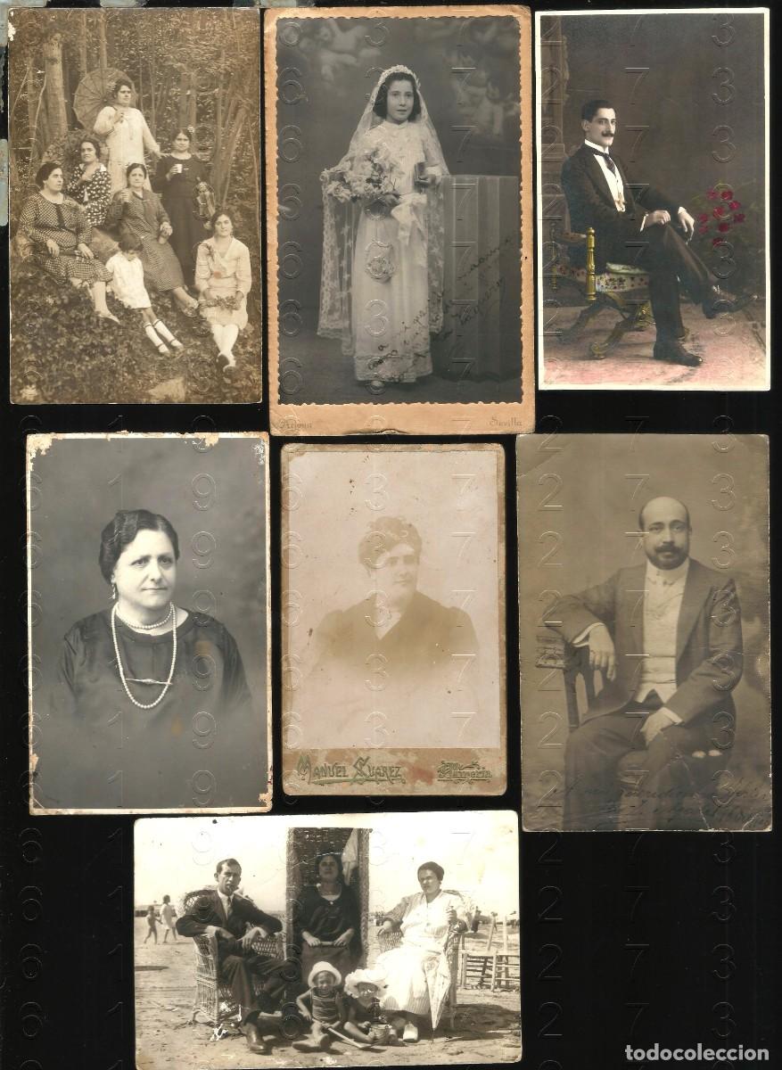 Fotograf&iacute;a antigua: 7 FOTOGRAFIAS ANTIGUAS COSTUMBRISTAS MERCEDES VECINO PEPE VAQUERO ARCHIVO 13X8 U68