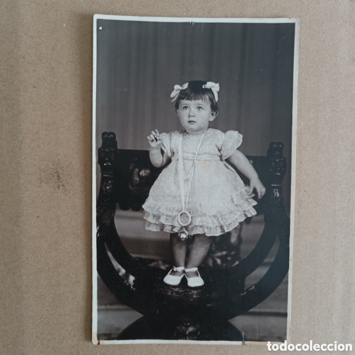 Alte Fotografie: ANTIGUA FOTO POSTAL DE NI&Ntilde;A DE 1938