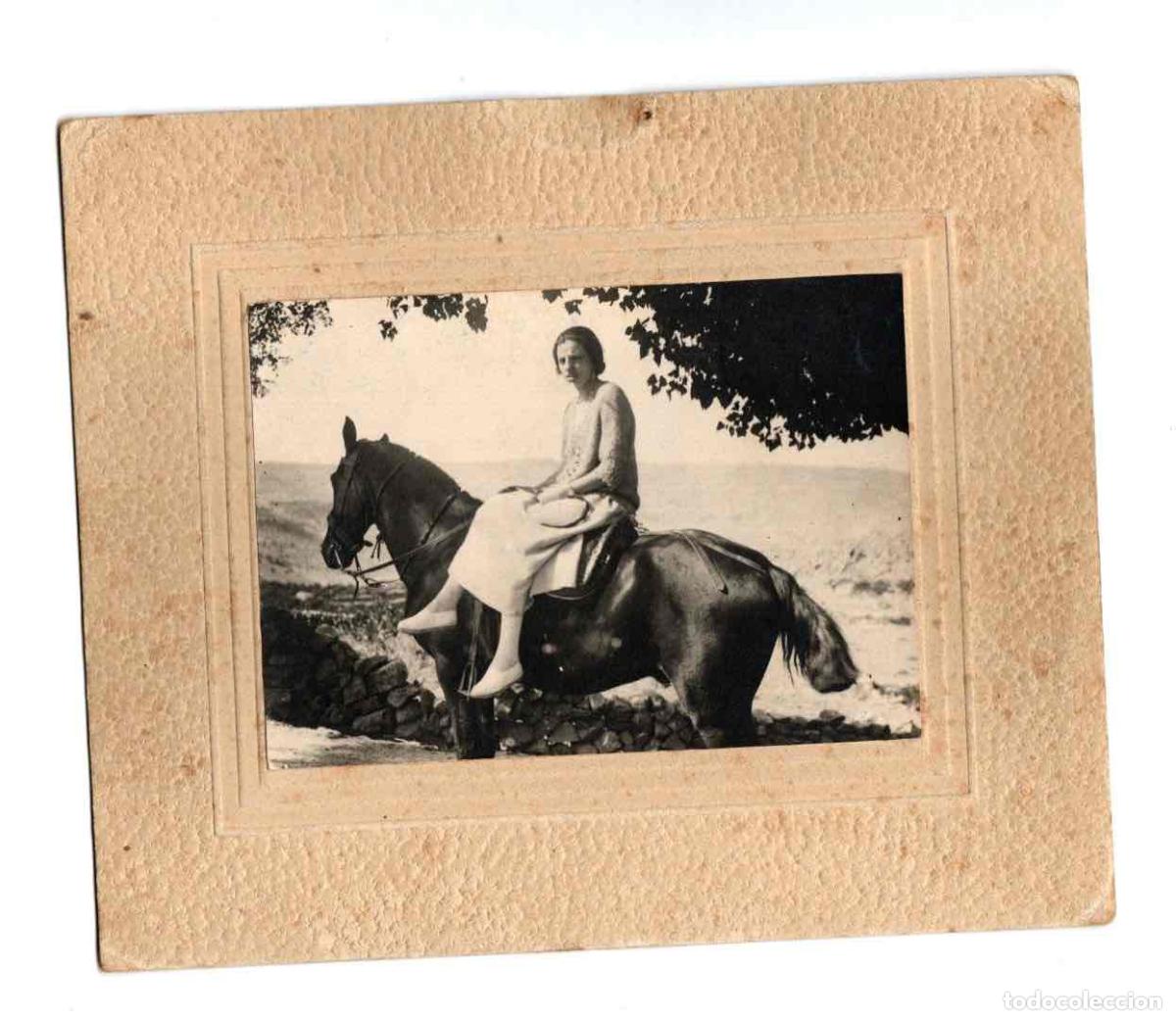 Antique Photography: FOTOGRAFIA ESCENA MUJER MONTADA A CABALLO. ESPA&Ntilde;A- C.1930