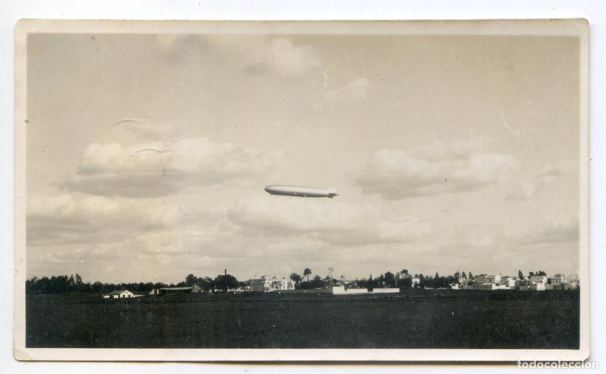 Alte Fotografie: Fotograf&iacute;a de un Zeppelin sin indicaci&oacute;n de lugar ni fot&oacute;grafo
