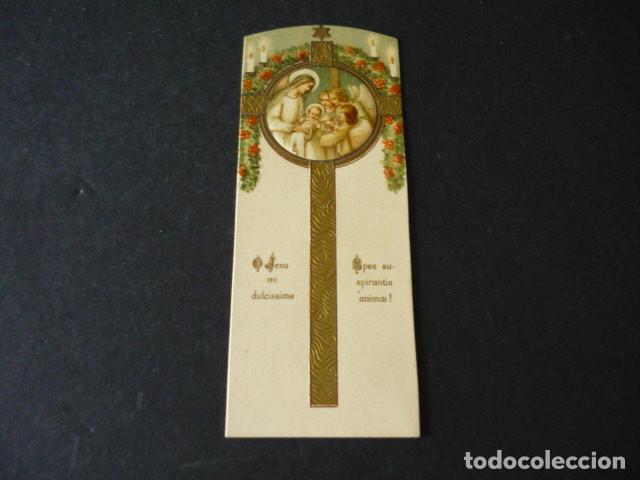 Fotograf&iacute;a antigua: VIRGEN MARIA Y NI&Ntilde;O JESUS CON ANGELES ANTIGUA ESTAMPA CROMOLITOGRAFICA