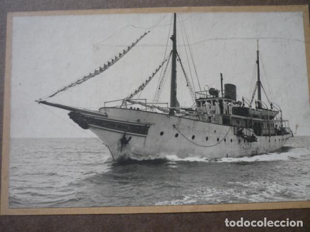 Antique Photography: BUQUE ESCUELA CAPITAN MIRANDA BARCO ARMADA ESPA&Ntilde;OLA ANTIGUA FOTOGRAFIA A&Ntilde;OS 20 26 X 21 CM