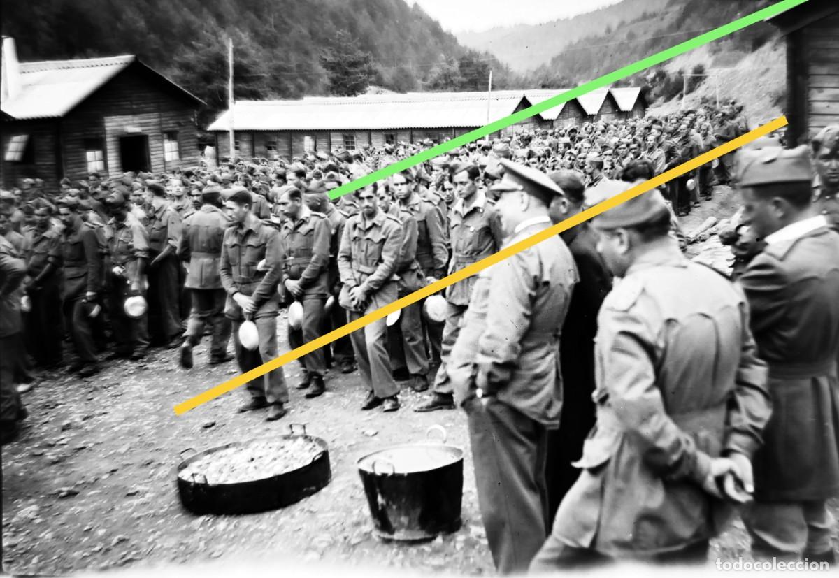 Fotograf&iacute;a antigua: Antiguo negativo de fotograf&iacute;a. Militares, Falange, bando nacional. A&ntilde;os 30/40. Militar.