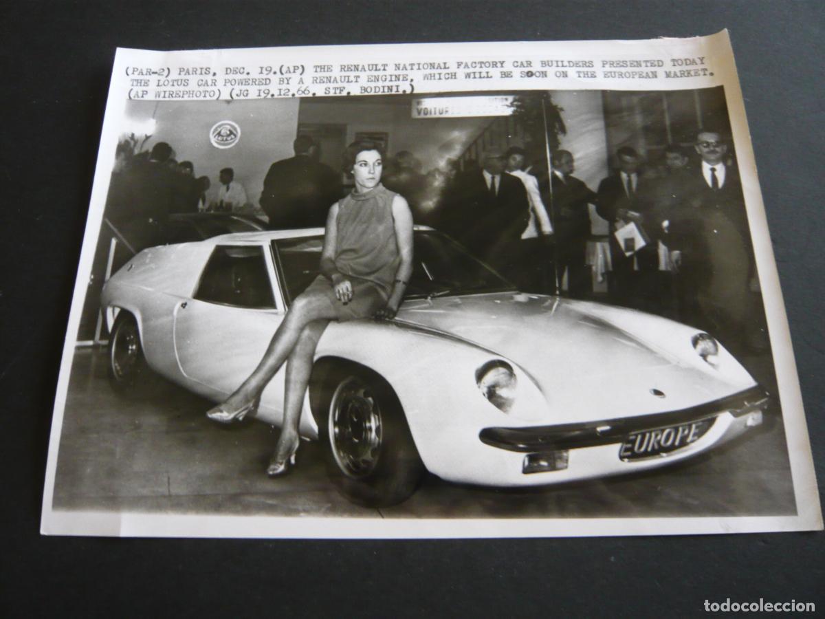 Fotograf&iacute;a antigua: AUTOMOVIL LOTUS CON MOTOR RENAULT ANTIGUA FOTOGRAFIA 18 X 24 CM