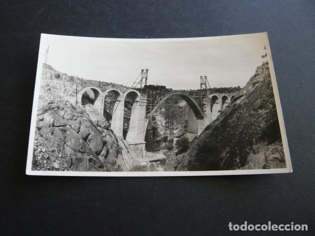 Photographie ancienne: PLASENCIA CACERES CONSTRUCCION PUENTE FERROCARRIL SOBRE EL JERTE ANTIGUA FOTOGRAFIA 9,5 X 14 CM