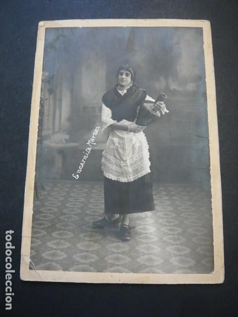 Antique Photography: ENCARNITA MARZAL CANTANTE CUPLETISTA CON TRAJE DE CAMPESINA FOTOGRAFIA 13 X 18,5 CM