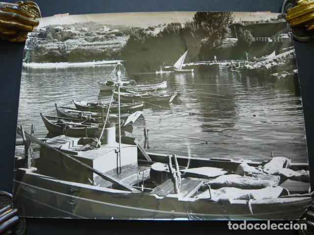 Fotograf&iacute;a antigua: MARIN PONTEVEDRA BARCOS EN EL PUERTO ANTIGUA FOTOGRAFIA 18 X 24 CM