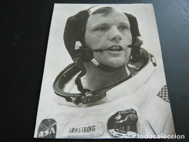 Antique Photography: ALDRIN ARMSTRONG ASTRONAUTA APOLLO XI ANTIGUA FOTOGRAFIA 1969 17 X 21 CM