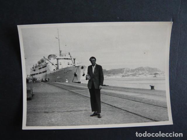 Fotograf&iacute;a antigua: ALGECIRAS CADIZ MUELLE ANTIGUA FOTOGRAFIA 7 X 10 CM