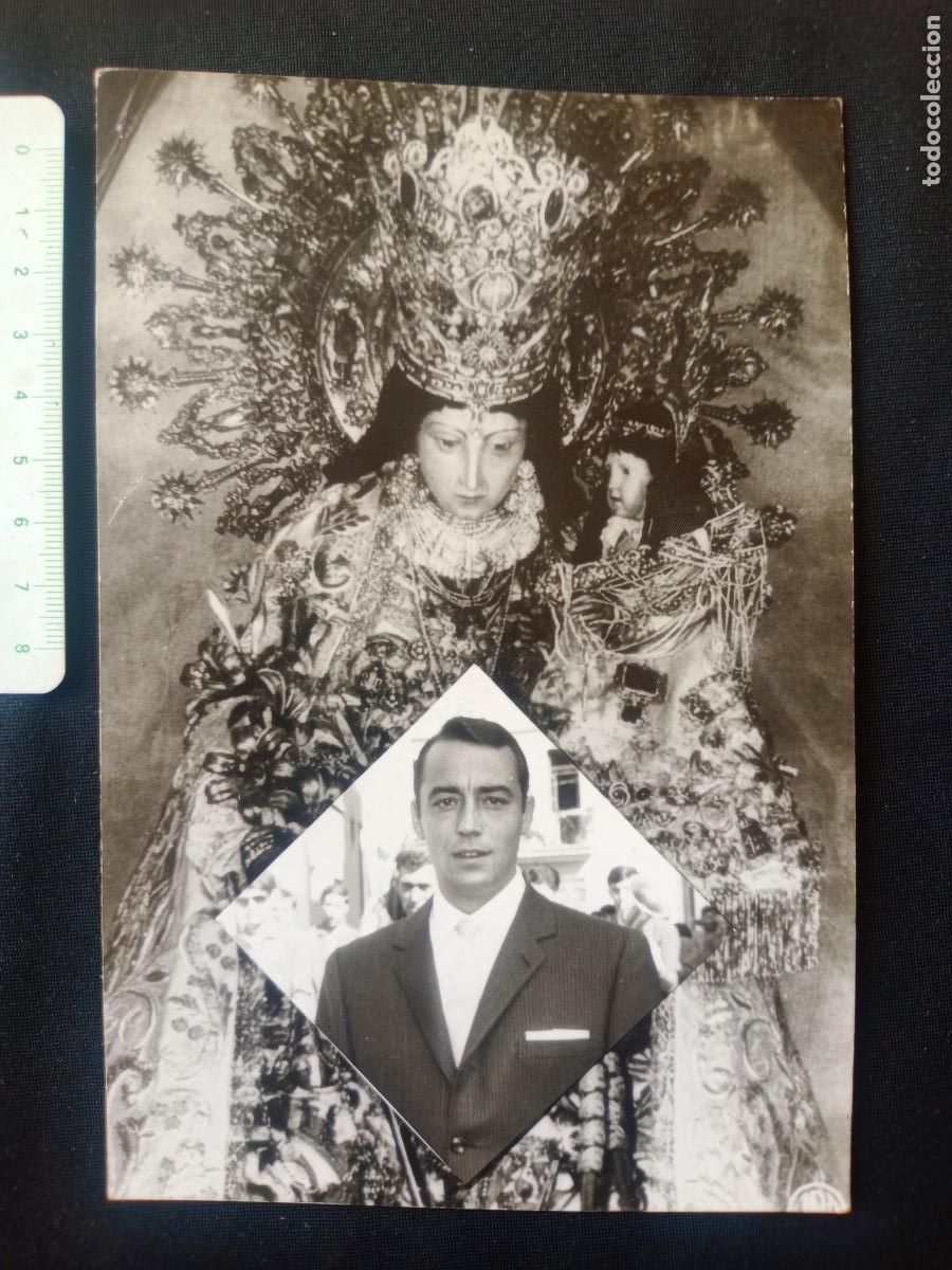Fotograf&iacute;a antigua: Virgen de Valencia. Foto original compuesta