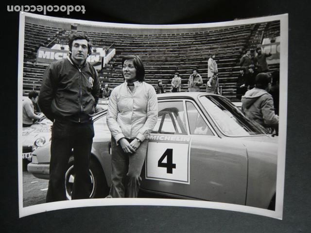 Fotograf&iacute;a antigua: MARC ETCHEBERS CORREDOR AUTOMOVILISTA XIV RALLYE VASCO-NAVARRO 1973 FOTOGRAFIA ORIGINAL 18 X 13 CM