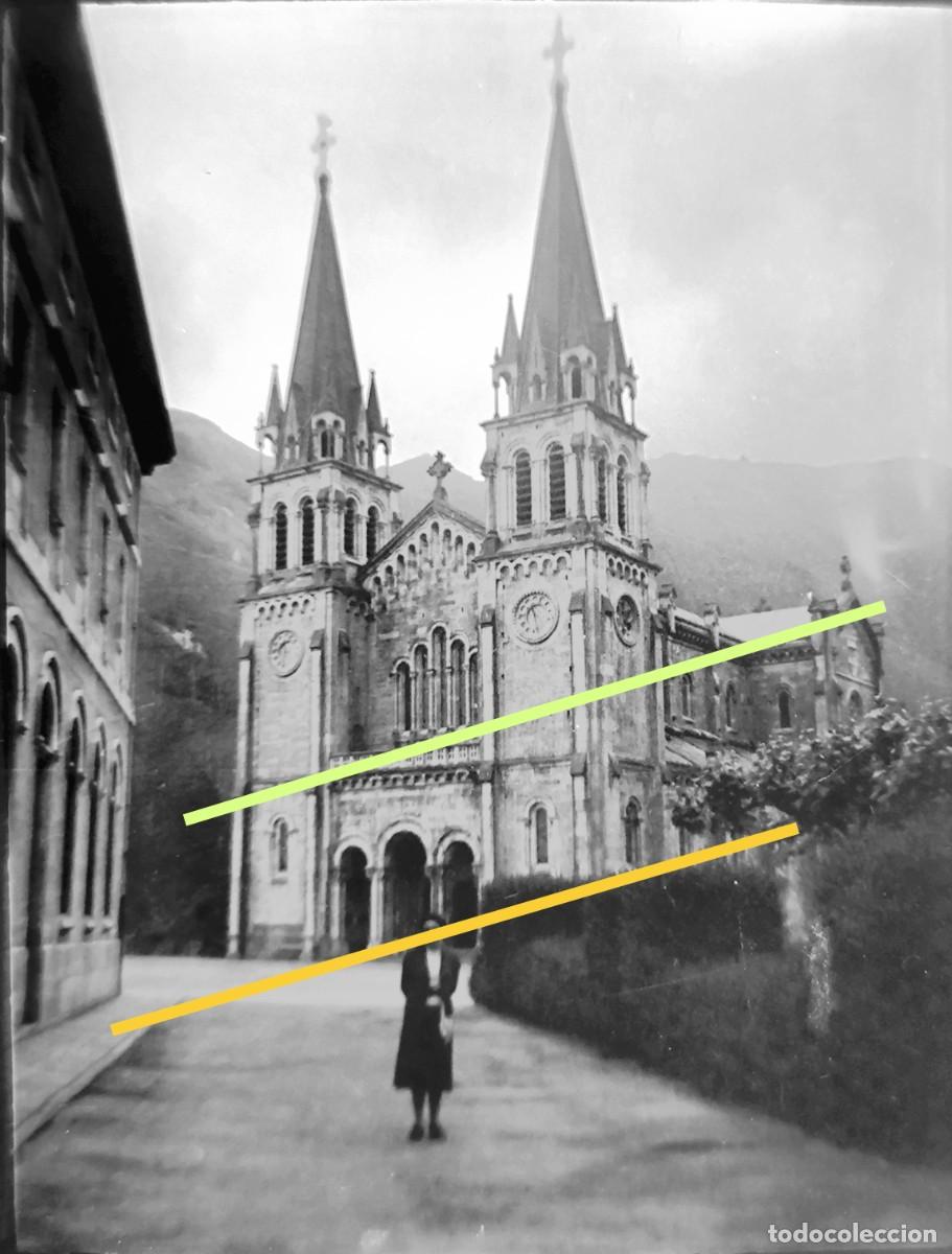 Alte Fotografie: Antiguo negativo de fotograf&iacute;a. Covadonga. Asturias.