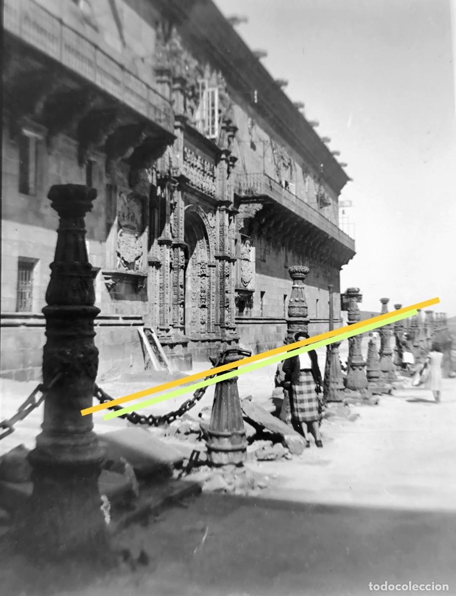 Fotograf&iacute;a antigua: Antiguo negativo de fotograf&iacute;a. Santiago de Compostela.